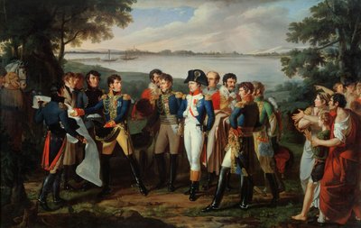 Napoleón (1769-1821) ordena que se construya un puente sobre el río Danubio en Ebersdorf para llegar a la isla de Lobau el 19 de mayo de 1809 de Lodovico Venuti